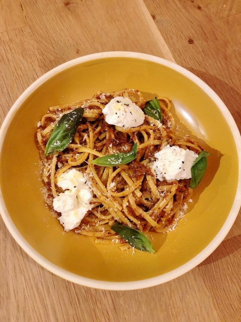 Linguine à la crème de poivrons - Luxorecette